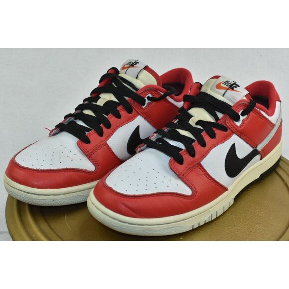Nike Dunk Low Retro PRM Chicago Split Men Shoes Size 8 White/Red/Black Sneakers - Picture 1 of 10